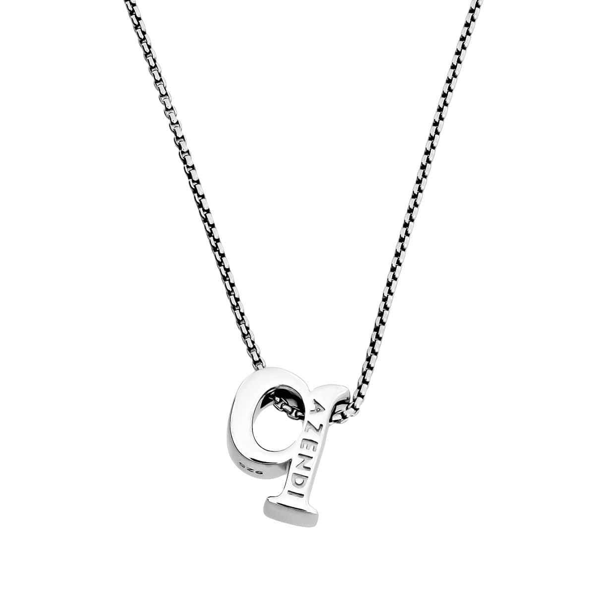 Letter P Silver Diamond Pendant