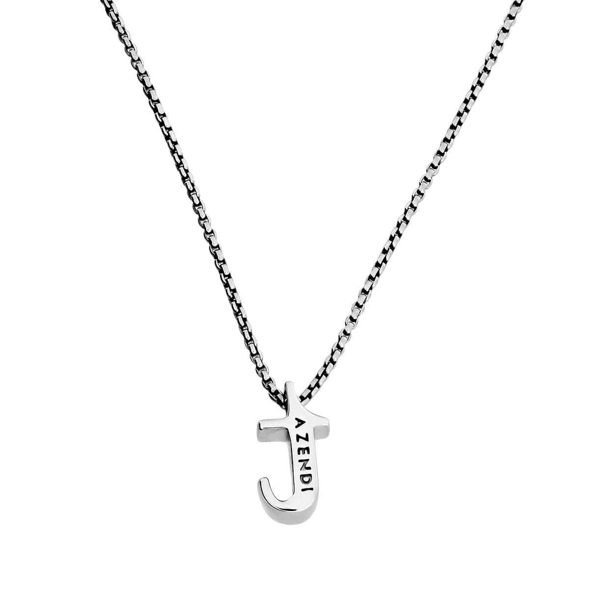 Letter T Silver Diamond Pendant