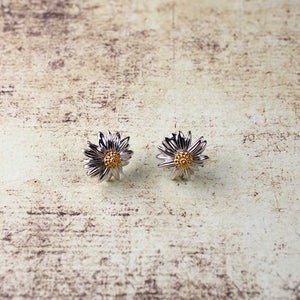 Marigold October Birthday Flower Earrings