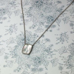 Mother Of Pearl Pavé Necklace