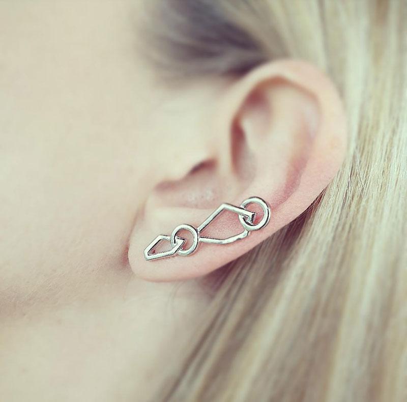 Pinnacle Open Shapes Ear Climbers