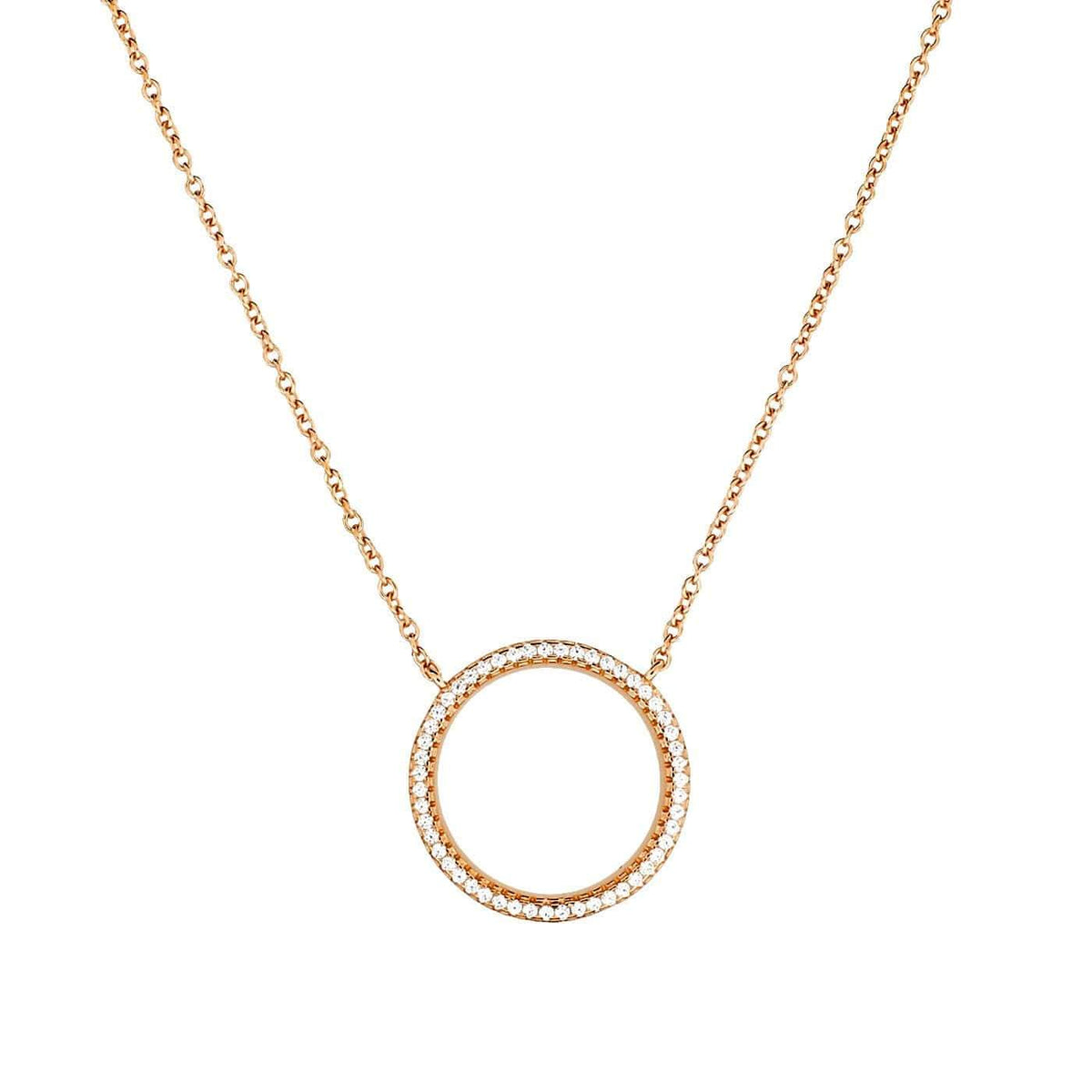 Pavé Open Circle Necklace