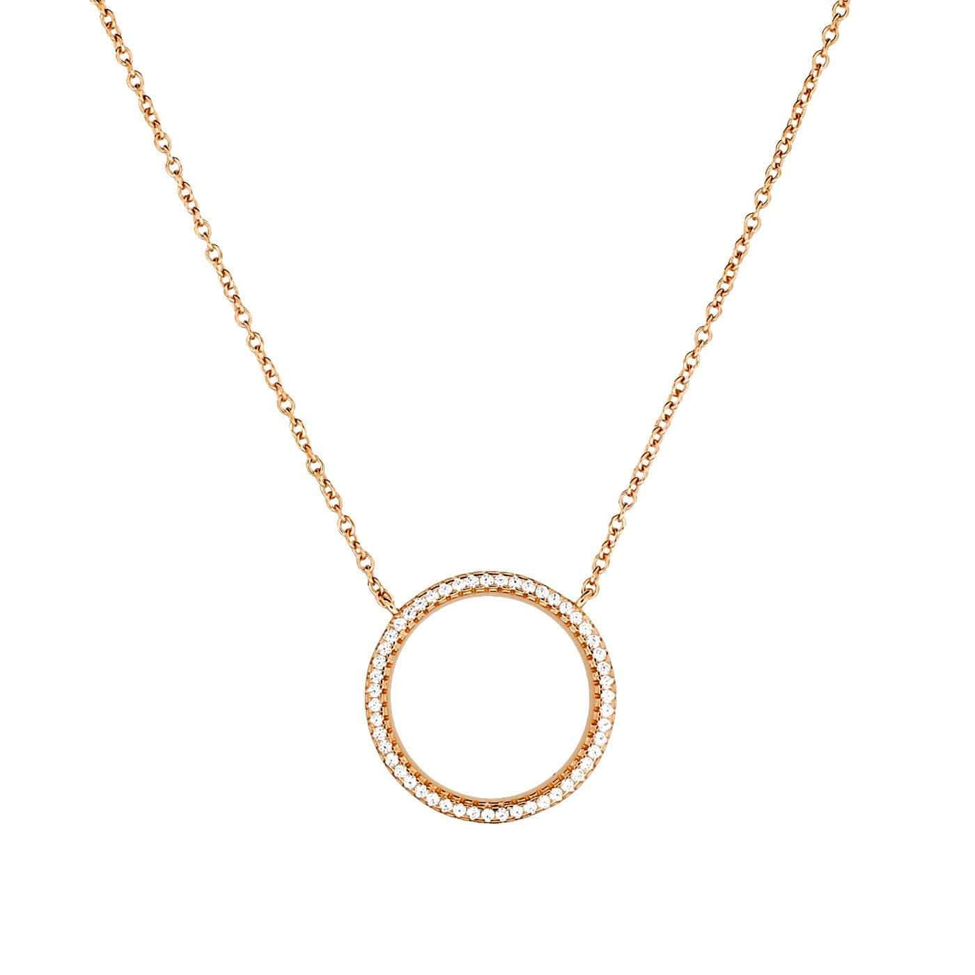 Pavé Open Circle Necklace