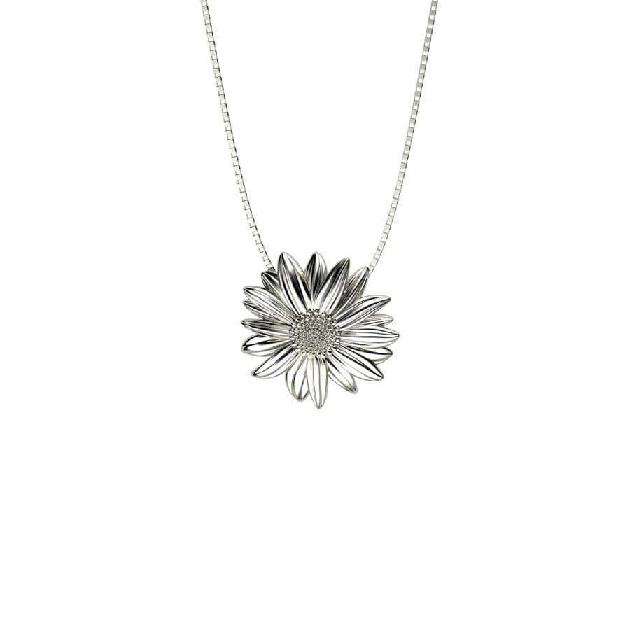 Marigold October Birthday Flower Pendant