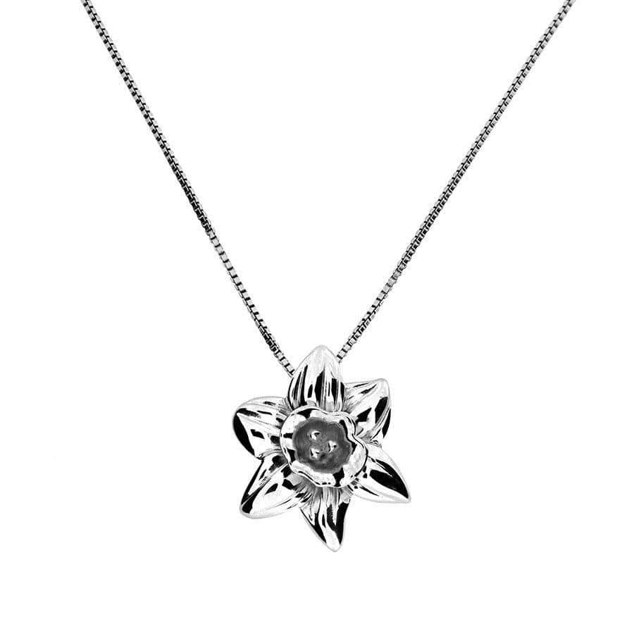 Narcissus December Birthday Flower Pendant