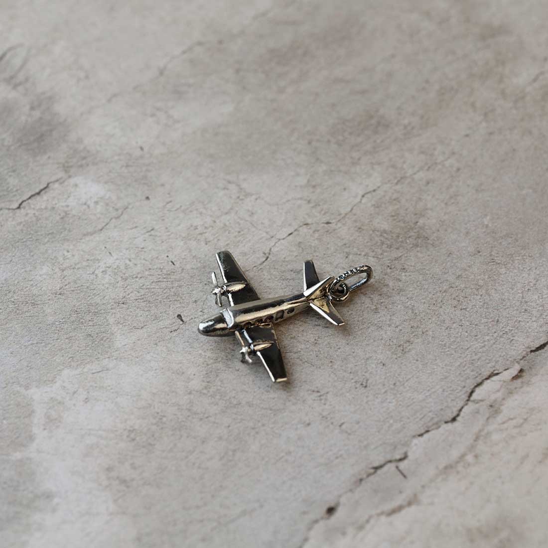 Silver Aeroplane Charm