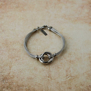 Silver Double Circle Bracelet
