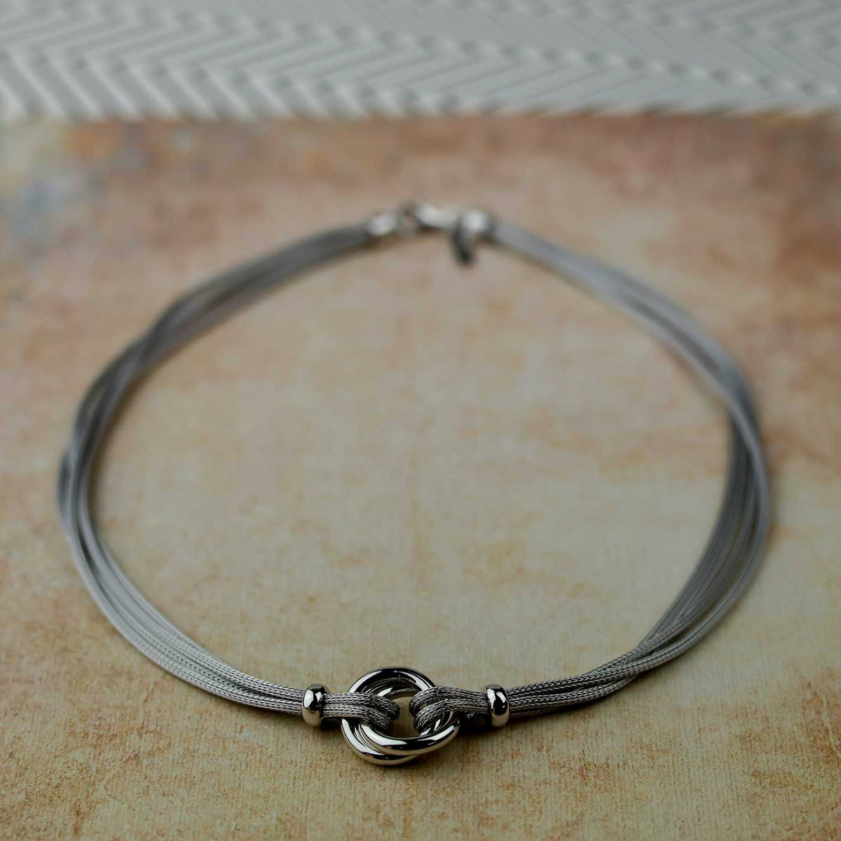 Silver Double Circle Necklace