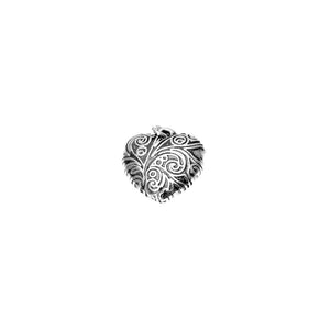 Silver Filigree Heart Link Charm