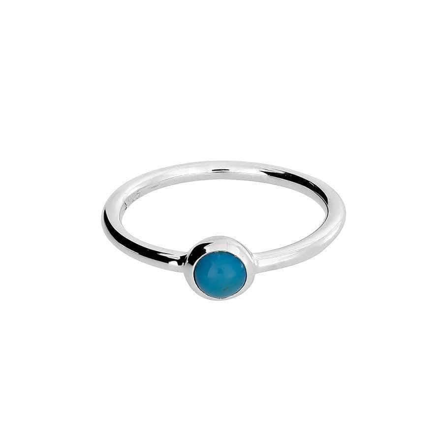 Silver Mini Turquoise Ring - Azendi