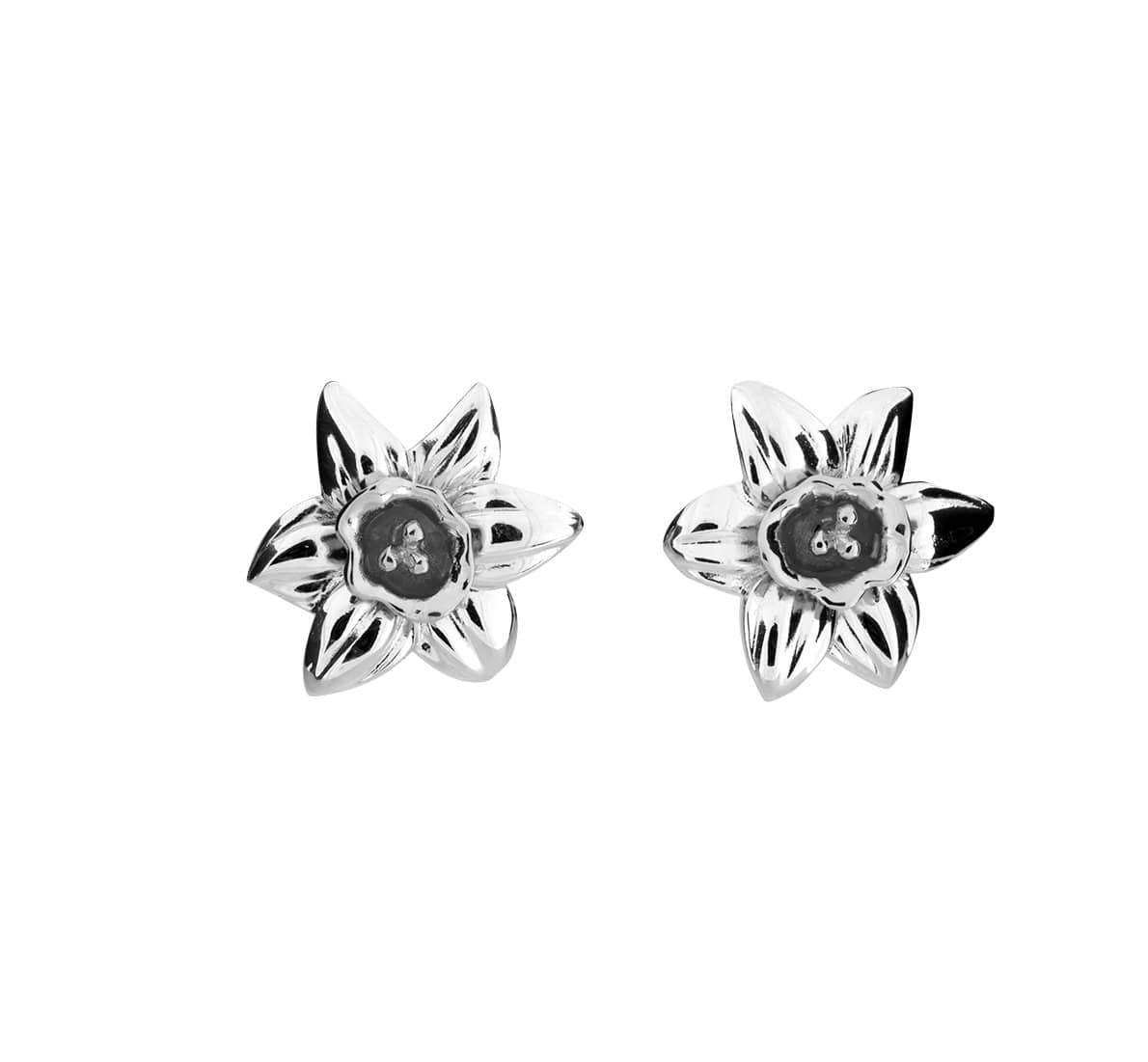 Narcissus December Birthday Flower Earrings