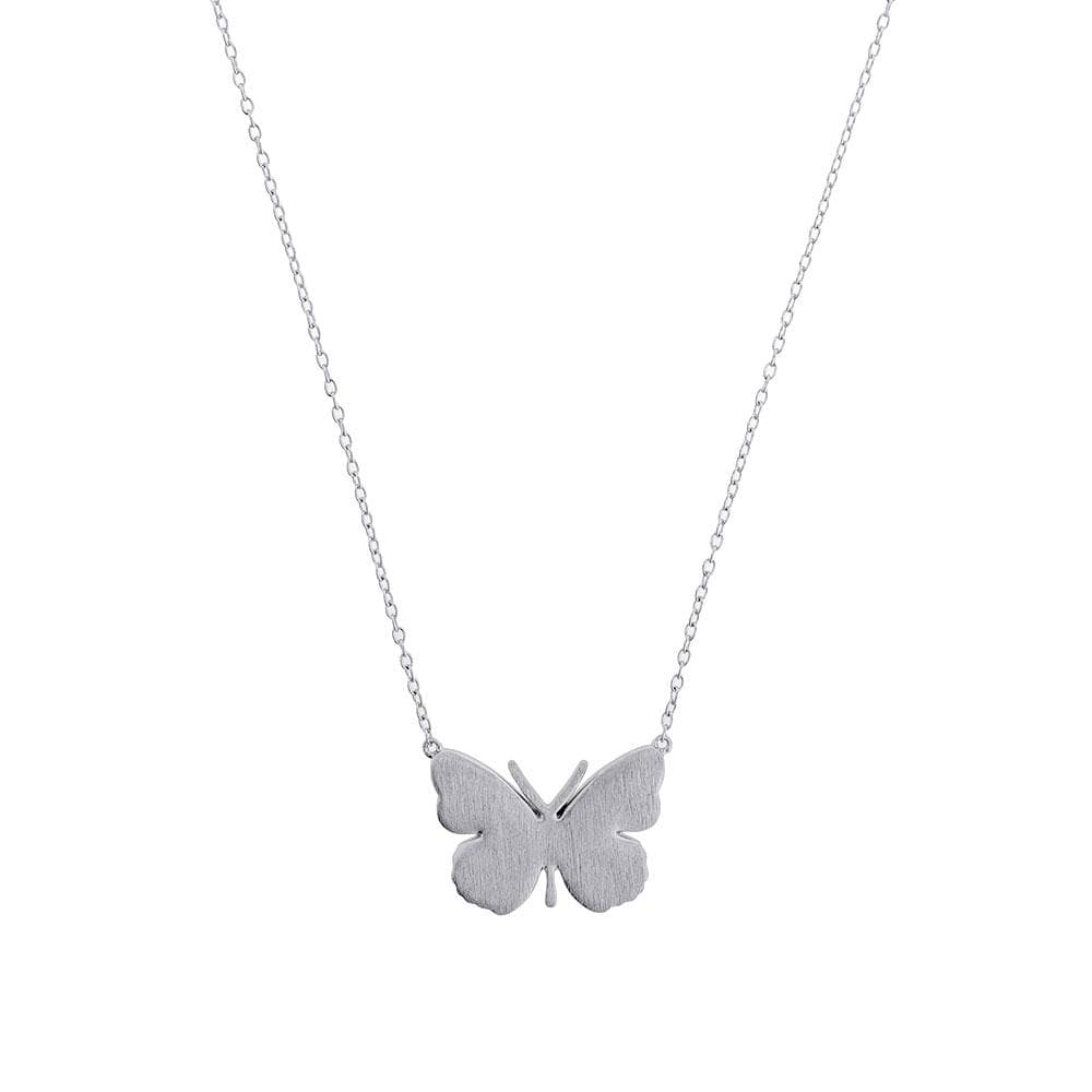 Silver Small Butterfly Necklace