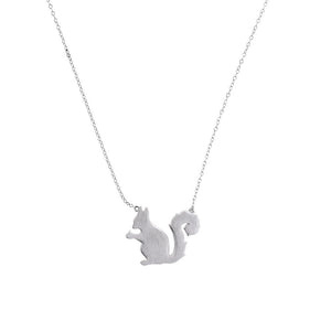 Silver Squirrel Necklace