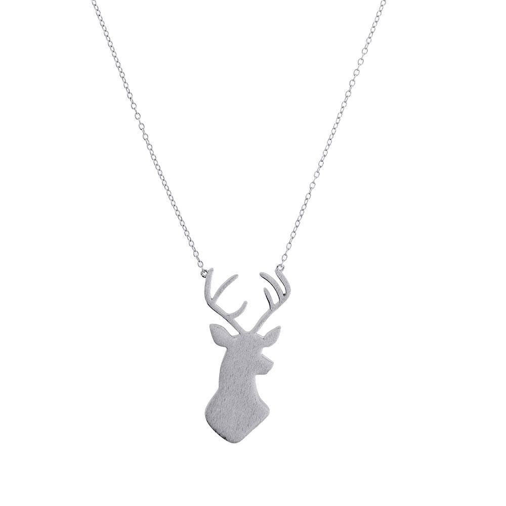 Silver Stag Necklace