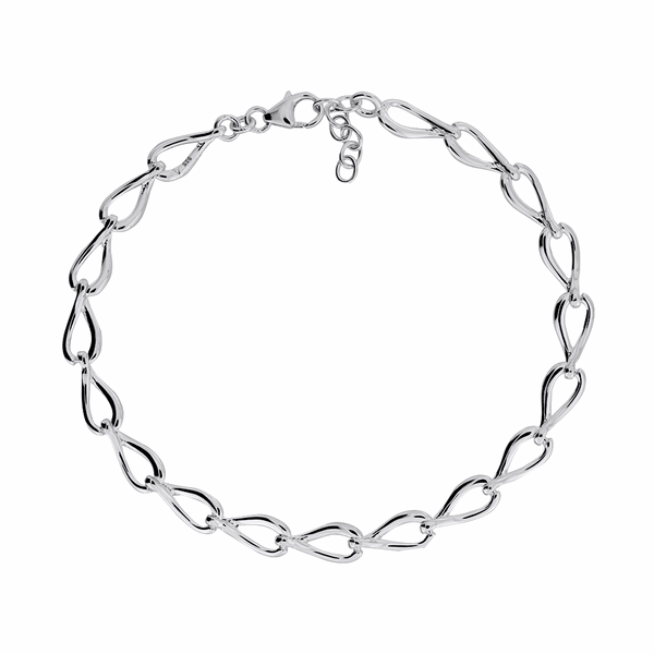 silver-teardrop-links-bracelet