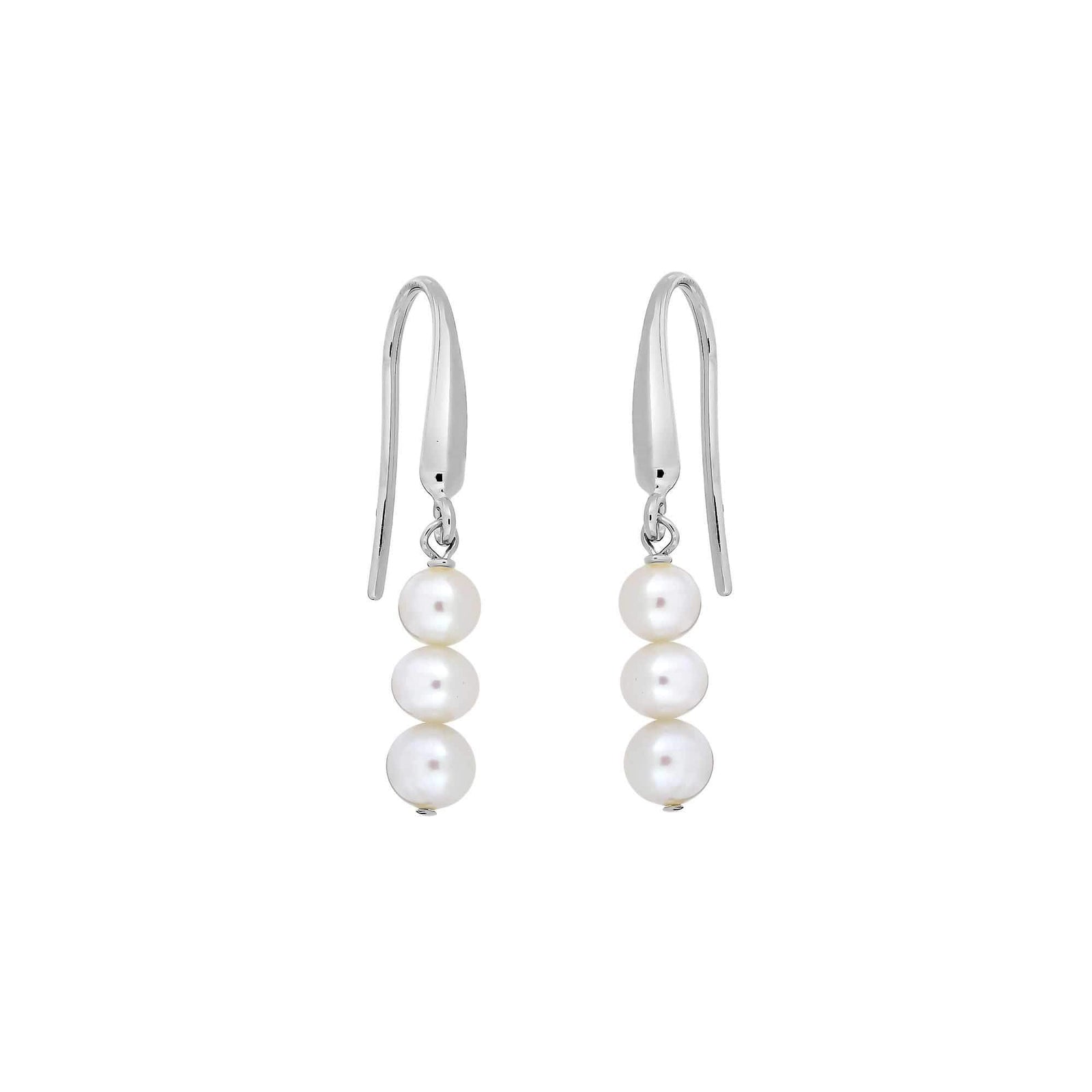 Triple Pearl Drop Earring