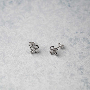 Silver True Lover's Knot Stud Earrings