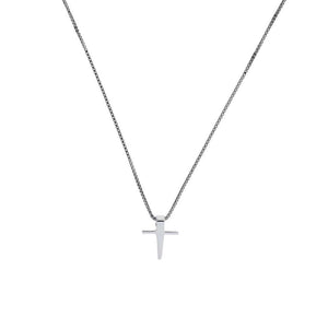 Tapered Silver Cross Pendant