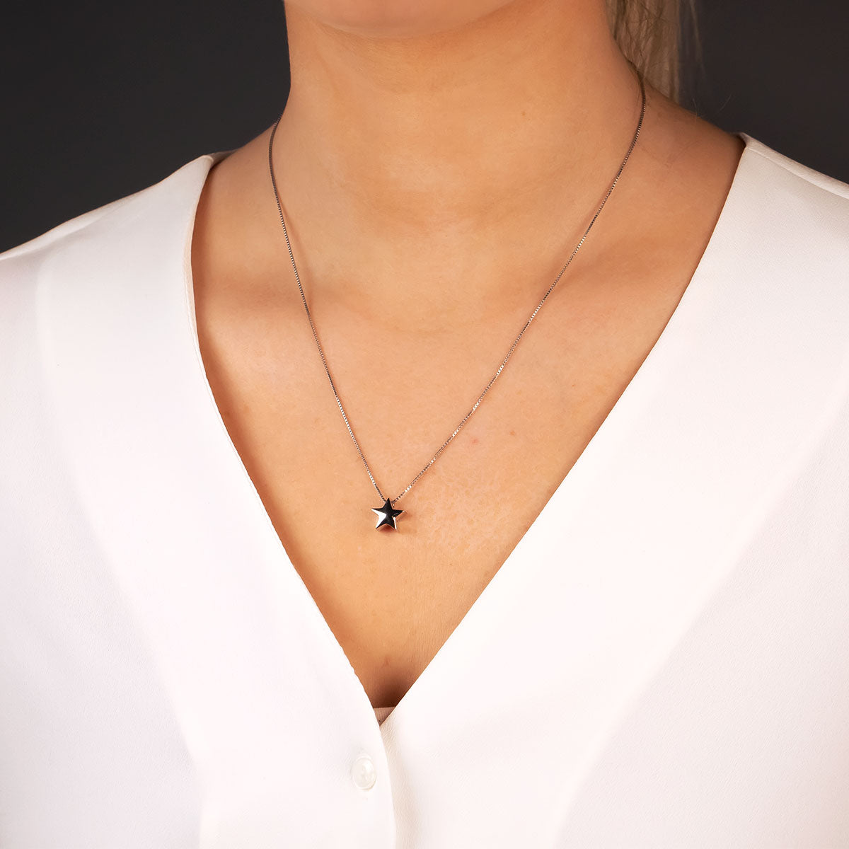 Silver Polished Star Pendant