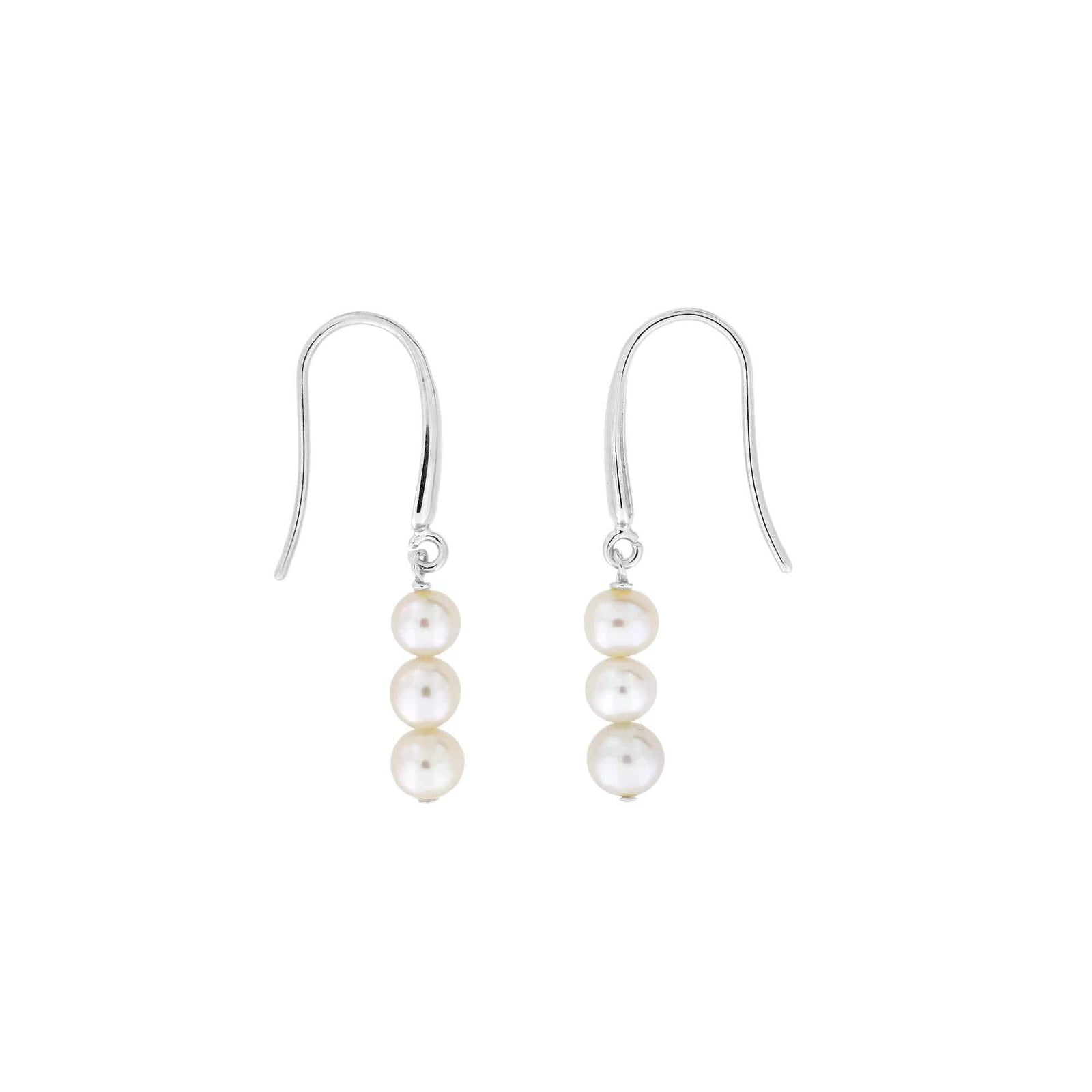 Triple Pearl Drop Earring